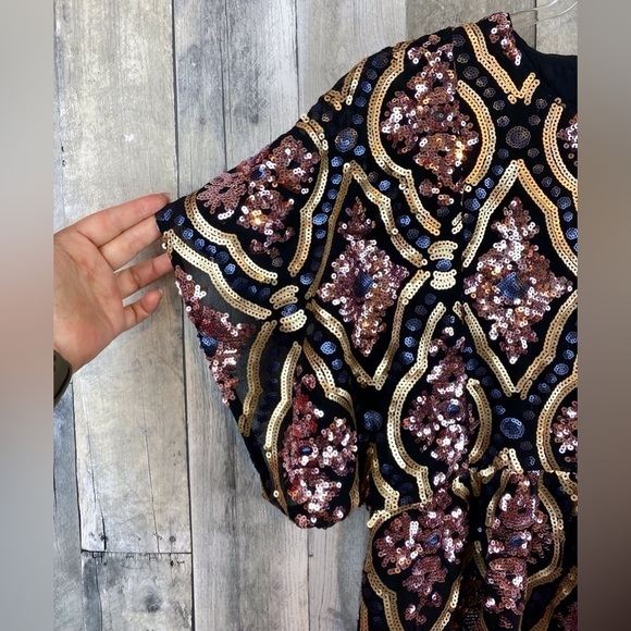 NWT By Anthropologie Amalia Sequined Tunic Dress Size XXS Petite - Picture 6 of 16